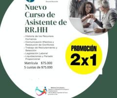 ¡PROMOCIÓN 2X1 PARA CURSO DE ASISTENTE DE RECURSOS HUMANOS!