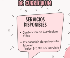 CONFECCIÓN DE CURRICULUM VITAE Y PREPARACIÓN DE ENTREVISTA LABORAL