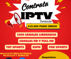 CABLE ILIMITADO PARA TU TV - PAGA UNA VEZ