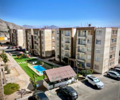 Departamento 3 dormitorios, 2 baños y estacionamiento en condominio Cumbres de la Chimba