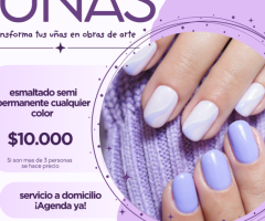 Servicio de uñas a domicilio