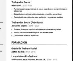 REALIZACION DE CURRICULUM VITAE Y TRAMITES SOCIALES
