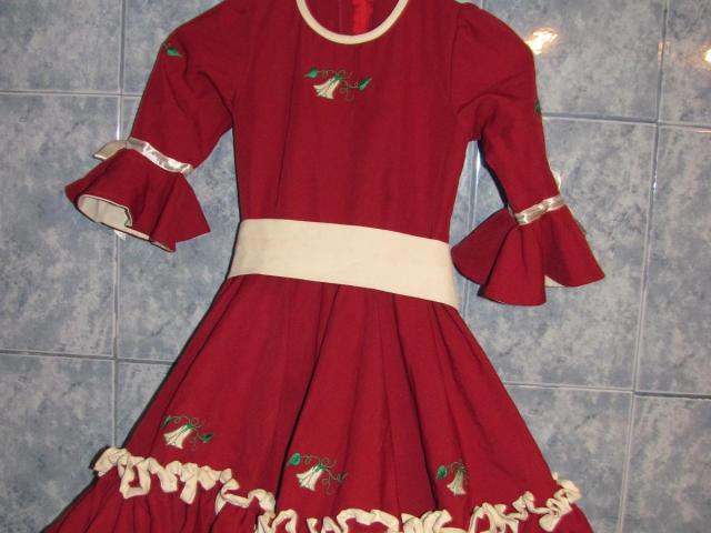 Alma Criolla Vestido De Huasa Manga Larga Vestidos De Cueca Rojo - Main Image