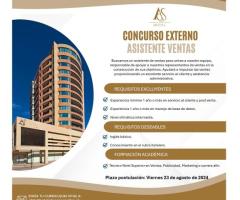 Concurso Externo Asistente Ventas