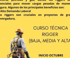 ¡CURSO CERTIFICADO DE RIGGERS,BAJA,MEDIA Y ALTA!